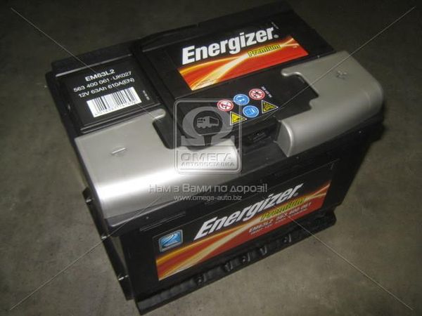 Аккумулятор 63Ah-12v Energizer Prem.(242х175х190), R,EN610