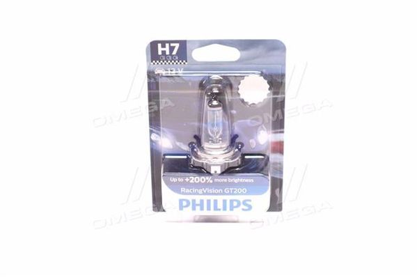 Лампа розжарювання H7 RacingVision GT200 +200 12V 55W PX26d (вир-во Philips)