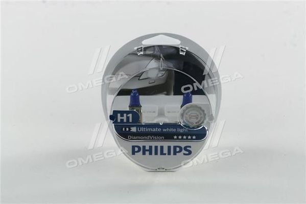 Лампа розжарювання H1 12V 55W P14,5s Diamond Vision 5000K (вир-во Philips)
