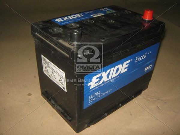 Аккумулятор 70Ah-12v Exide EXCELL(266х172х223),R,EN540 Азия