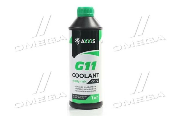 Антифриз GREEN G11 Сoolant Ready-Mix -36°C (зелений) (Каністра 1кг)