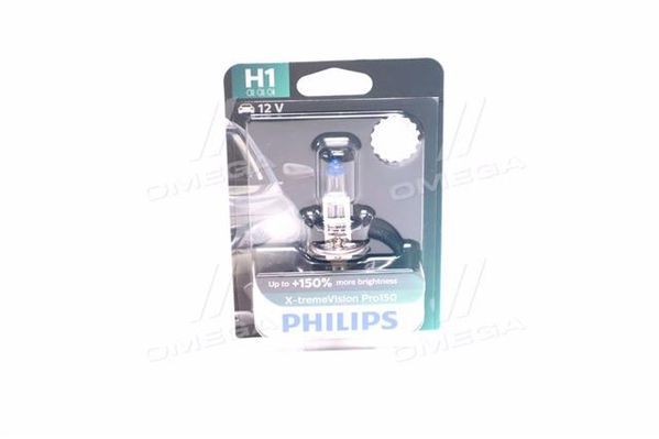 Лампа накаливания H1 X-tremeVision Pro150 (+150) 12V 55W P14,5s (пр-во Philips)