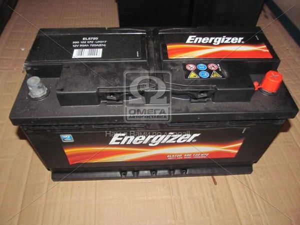 Аккумулятор 90Ah-12v Energizer (353х175х190), R,EN720