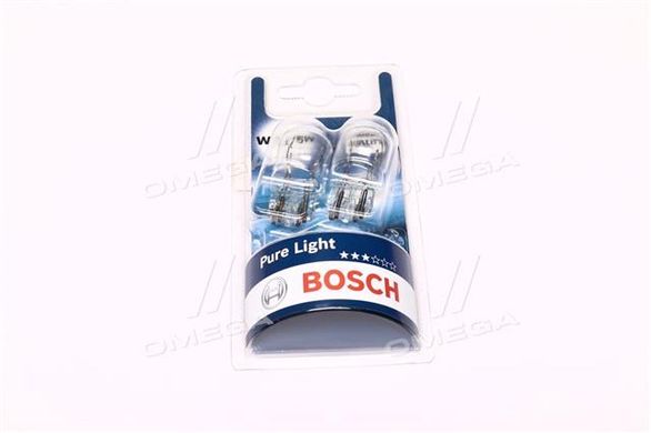 Лампа розжарювання W21/5W 12V W3x16q PURE LIGHT (blister 2шт) (вир-во Bosch)