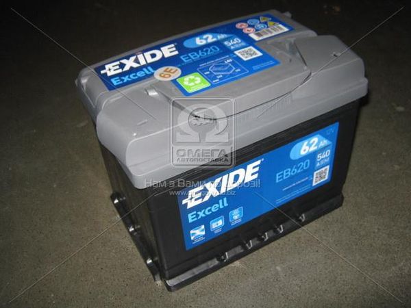 Аккумулятор 62Ah-12v Exide EXCELL(242х175х190),R,EN540