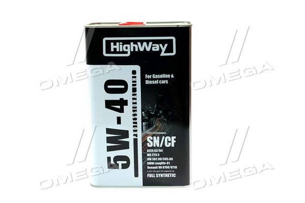 Олива моторна HighWay 5W-40 SN/CF (Каністра 4л)
