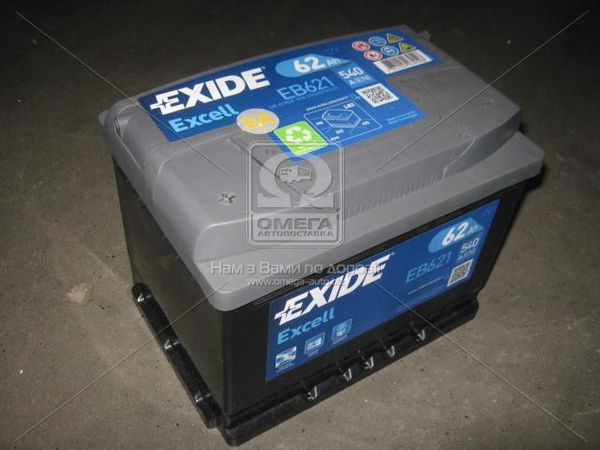 Акумулятор 62Ah-12v Exide EXCELL (242х175х190), L, EN540
